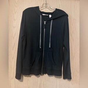 Victoria's Secret Black Lounge Zip Hoodie size Medium